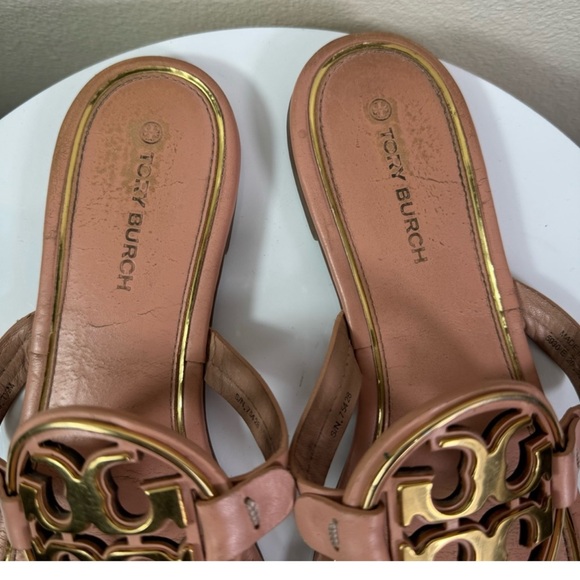 Tory Burch Miller Sandals (light makeup and Gold) size 7.5M - Picture 7 of 11